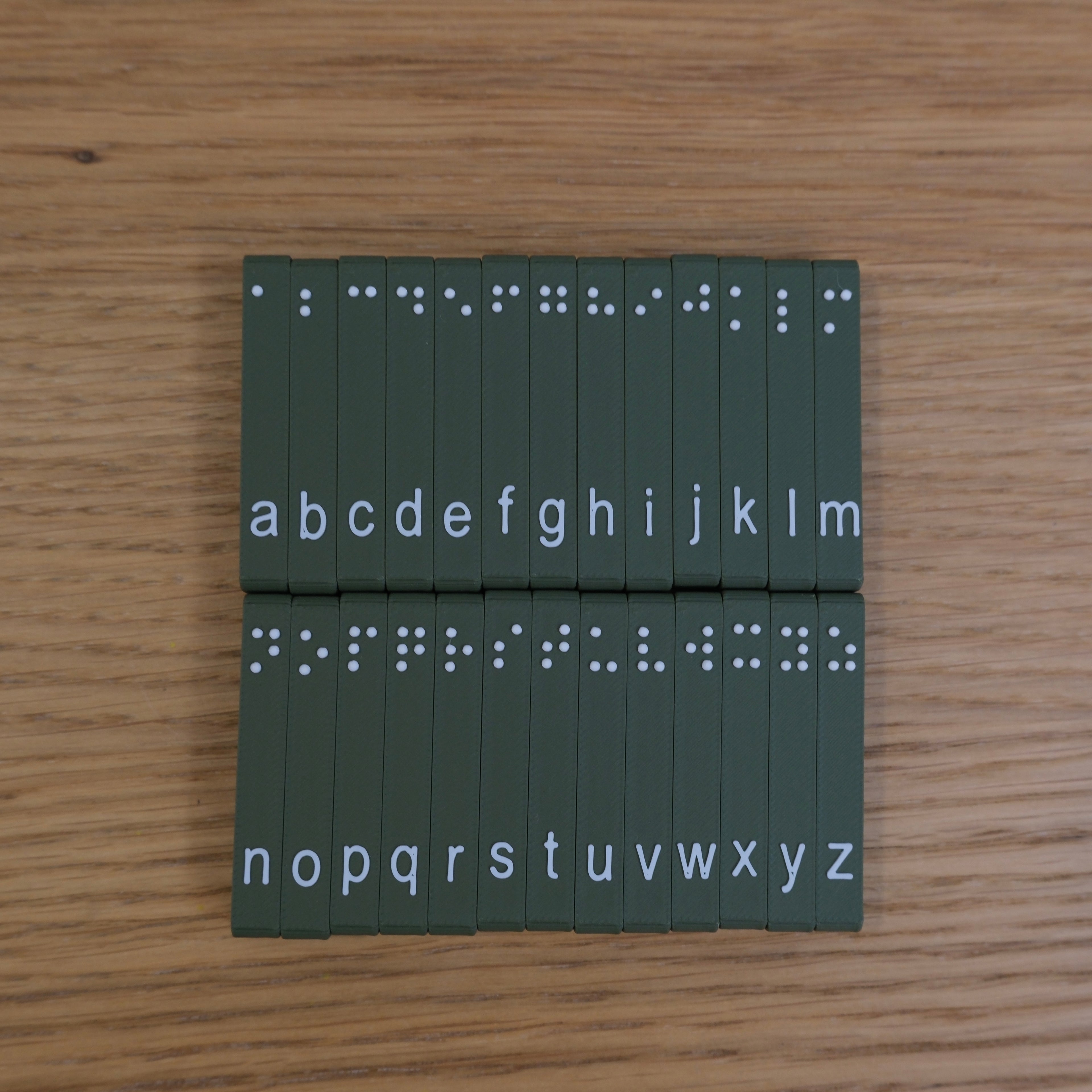 Magnetic Standard Braille Letter Blocks