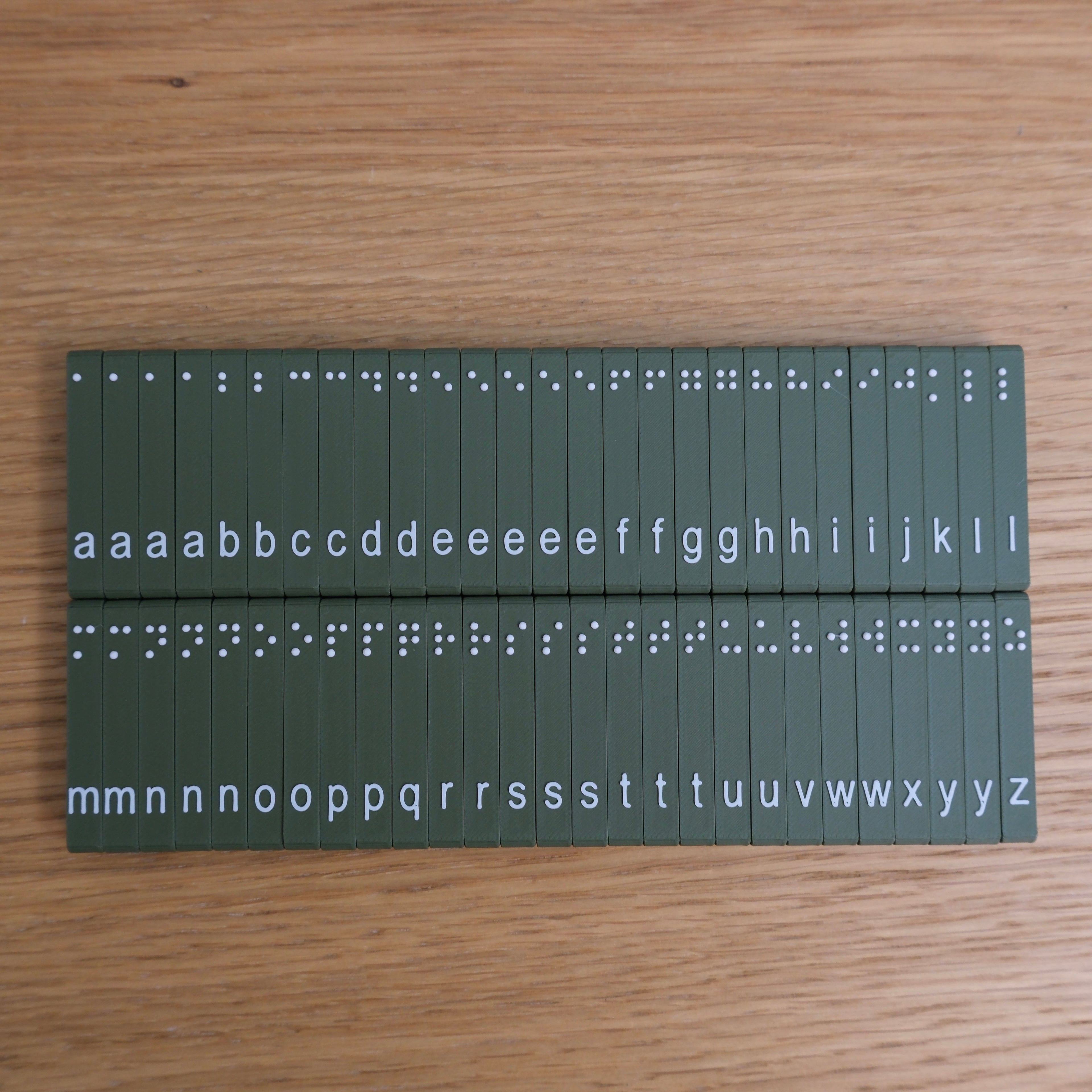 Magnetic Standard Braille Letter Blocks