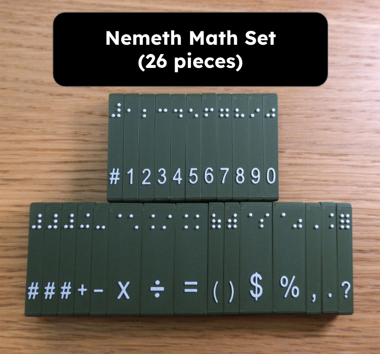 Magnetic Math Braille Blocks! (UEB and Nemeth)