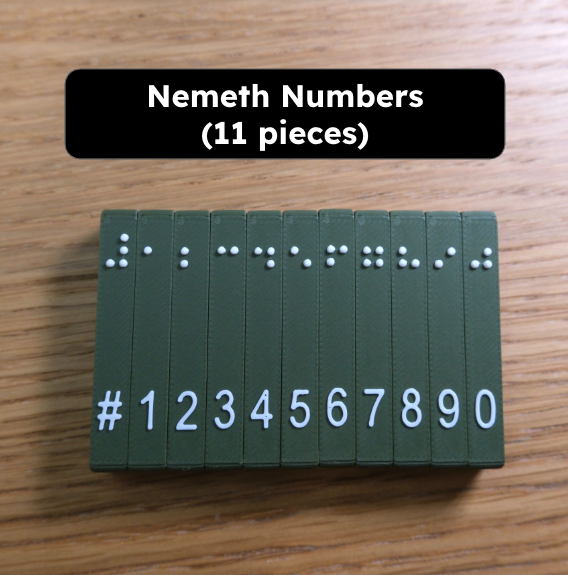 Magnetic Math Braille Blocks! (UEB and Nemeth)