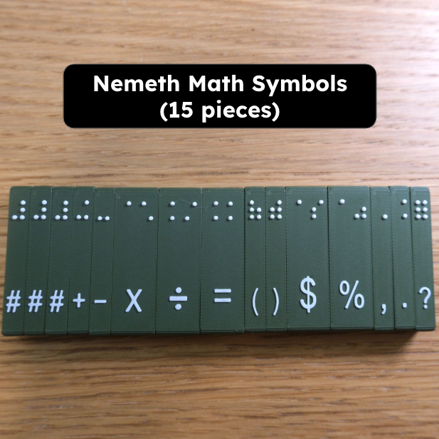 Magnetic Math Braille Blocks! (UEB and Nemeth)