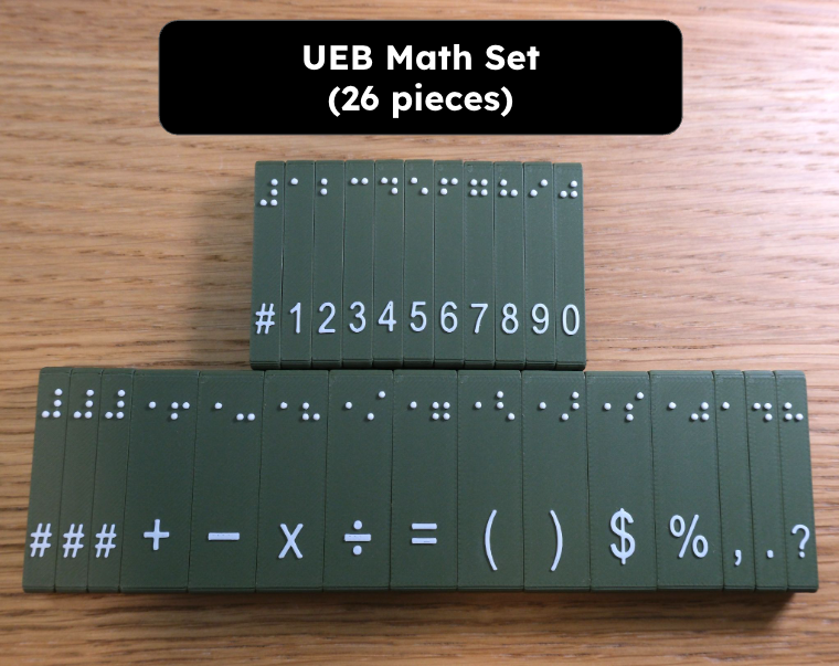 Magnetic Math Braille Blocks! (UEB and Nemeth)